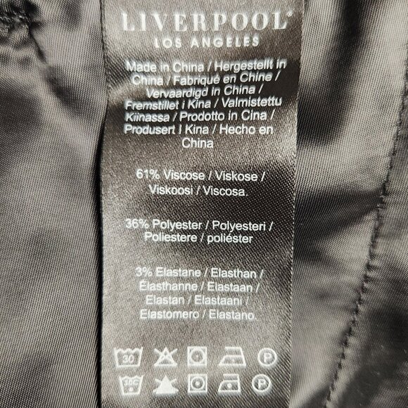 Liverpool LA 22W Kelsey Trouser Navy Windowpane Plaid Straight Leg Ankle NWT - Picture 5 of 7